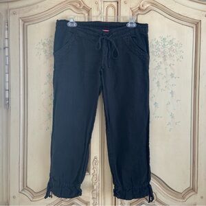 JUICY COUTURE Vintage black capris with drawstring